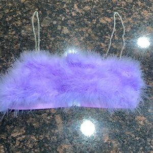 SHEIN feather crop top size small